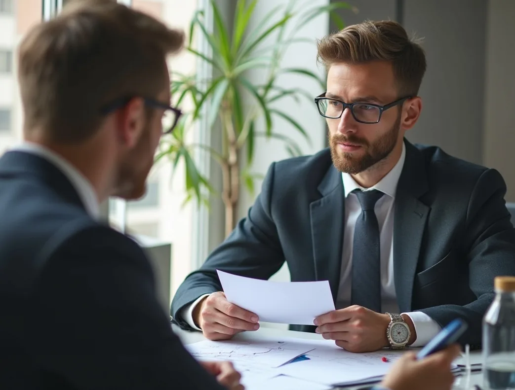 Business advisor discussing sale preparation