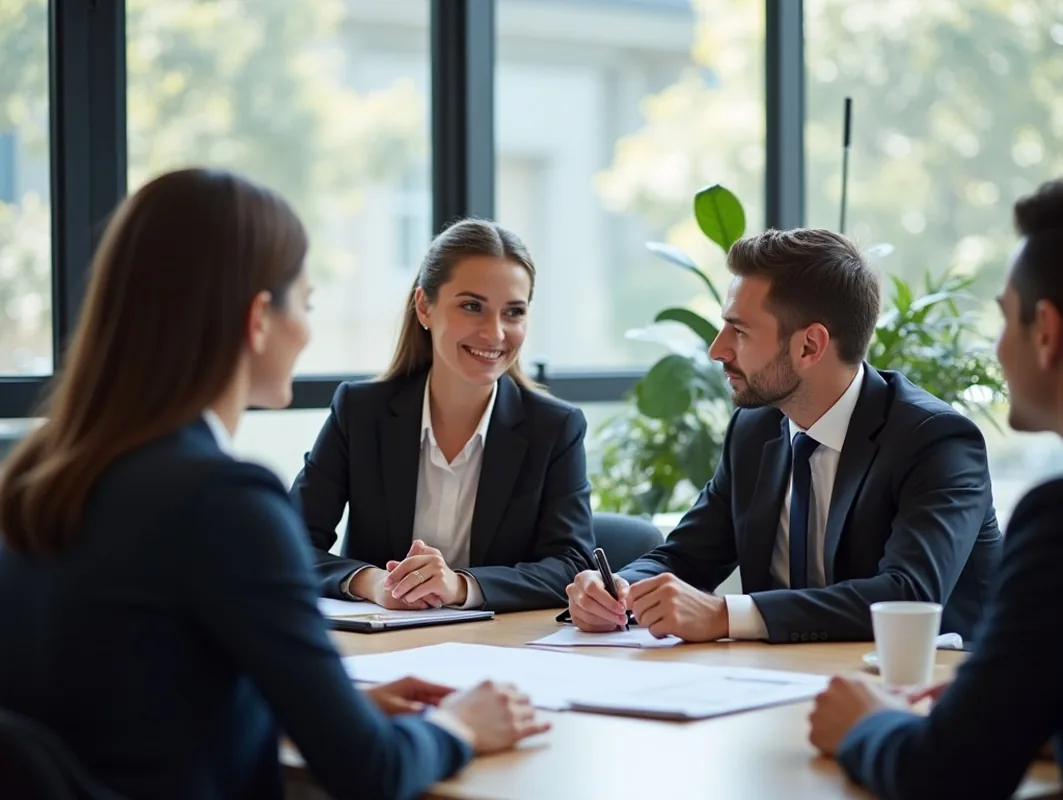 Succession planning meeting in office